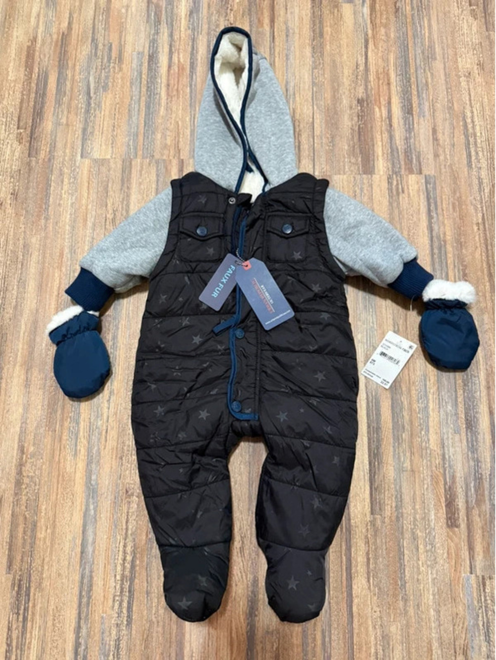 Urban republic baby snow suit and gloves size 6m